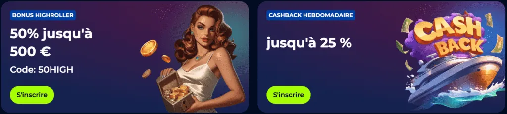 Bonus et promotions généreux Billionairespin Casino